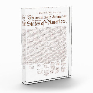 Unabhängigkeitserklärung der USA Fotoblock
