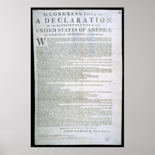 Unabhängigkeitserklärung durch Dunlap Poster