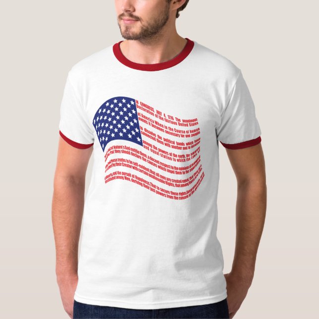 Unabhängigkeitserklärung Flagge T-Shirt (Vorderseite)