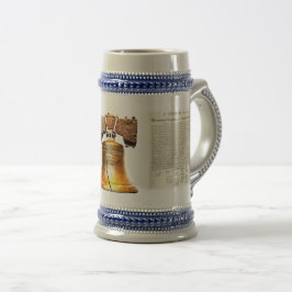 Unabhängigkeitserklärung Freiheitsglocke Bierglas