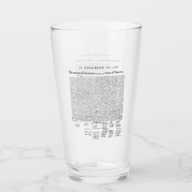 Unabhängigkeitserklärung Glas (Vorderseite)