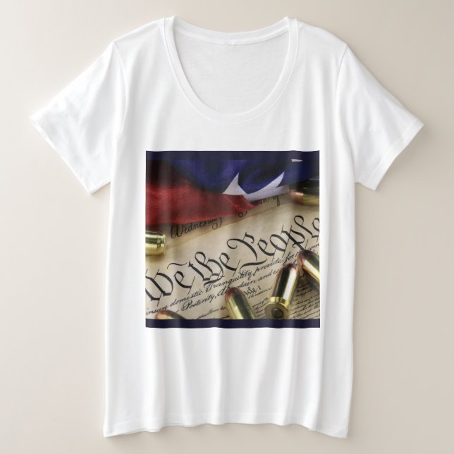 Unabhängigkeitserklärung Große Größe T-Shirt (Design vorne)