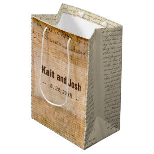 Unabhängigkeitserklärung 📜 historischen Parchmen Mittlere Geschenktüte