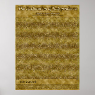 Unabhängigkeitserklärung Poster