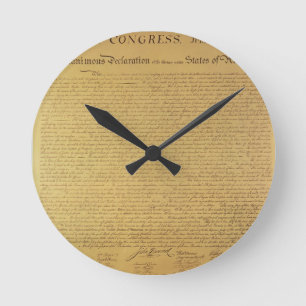 Unabhängigkeitserklärung Runde Wanduhr