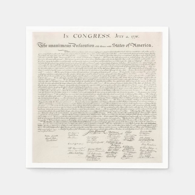 Unabhängigkeitserklärung Serviette (Vorderseite)