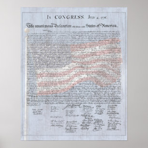 Unabhängigkeitserklärung US-Geschichtsunterricht Poster