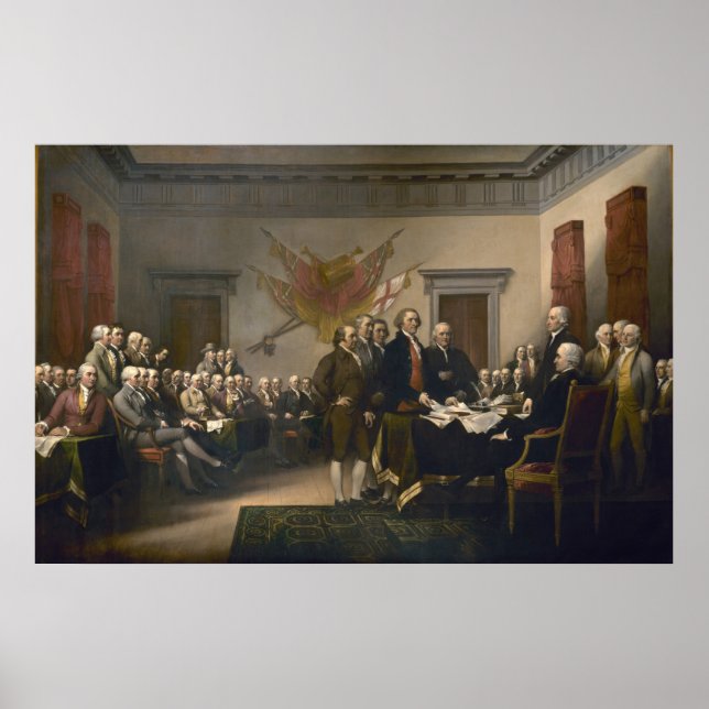Unabhängigkeitserklärung von John Trumbull Poster (Vorne)