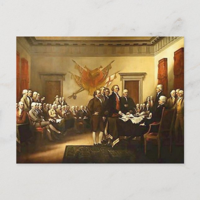 Unabhängigkeitserklärung von Trumbull Postcard Postkarte (Vorderseite)