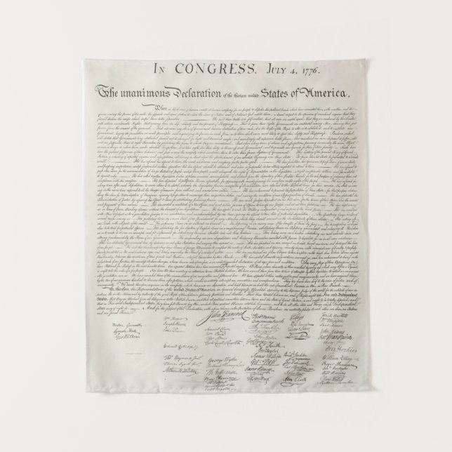 Unabhängigkeitserklärung  wandteppich (Vorderseite)