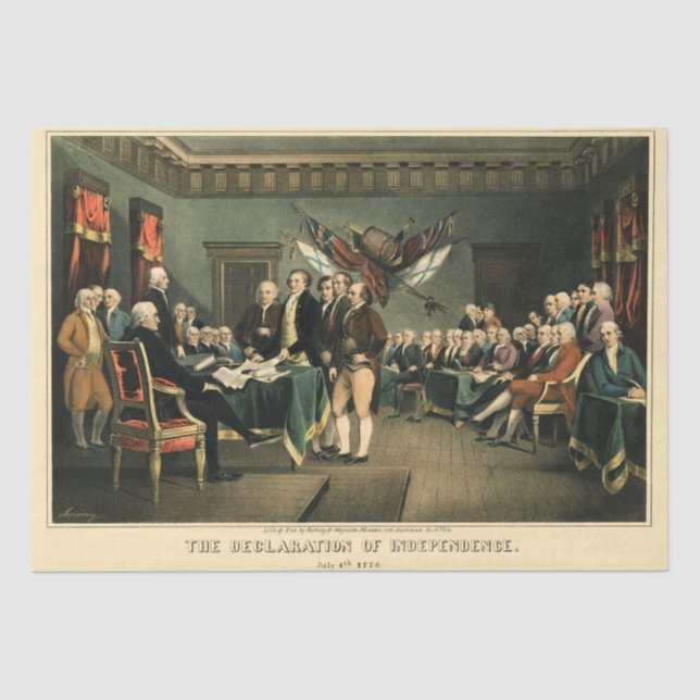 Unabhängigkeitserklärung, Wiederherstellung der En Seidenpapier (Vorderseite)