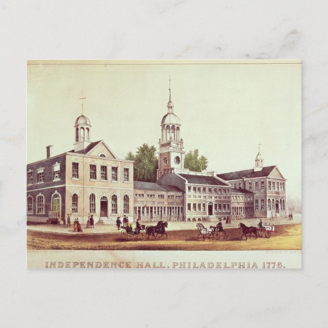 Unabhängigkeitssaal, Philadelphia Postkarte (Vorderseite)