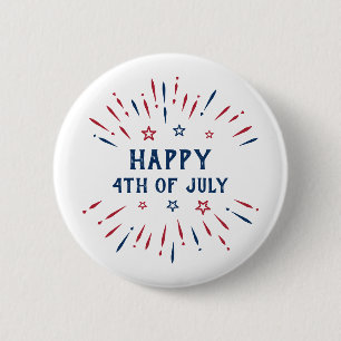 Unabhängigkeitstag 4. Juli Patriotischer Amerikane Button