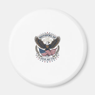 Unabhängigkeitstag Adler Flagge Vintage-Shirt Desi Magnet