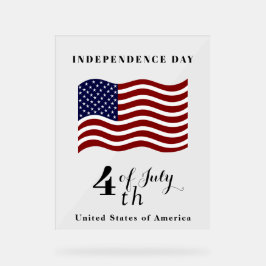 Unabhängigkeitstag - Akryllisches Zeichen - USA-Pr Acrylschild