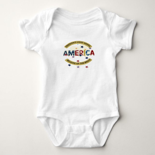 Unabhängigkeitstag Amerika Baby Strampler (Vorderseite)