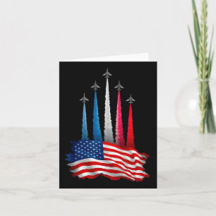 Unabhängigkeitstag Amerikanische Flag Jet Flugzeug Karte