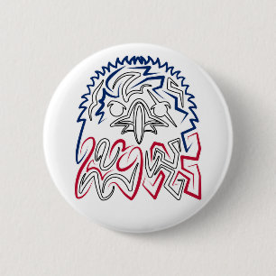 Unabhängigkeitstag Amerikanischer Adler Button