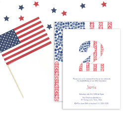 Unabhängigkeitstag Cookie 2. Geburtstag Party Einladung