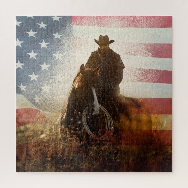 Unabhängigkeitstag Cowboy-Bild. (Vertikal)