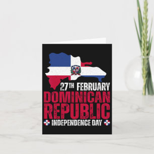 Unabhängigkeitstag der Dominikanischen Republik Fl Karte