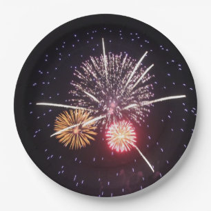 Unabhängigkeitstag-Feuerwerk-PapierTeller Pappteller