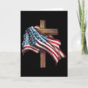 Unabhängigkeitstag Flagge Kreuz Druck Karte
