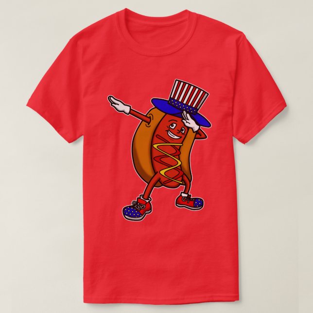 Unabhängigkeitstag für Hot Dog T-Shirt (Design vorne)