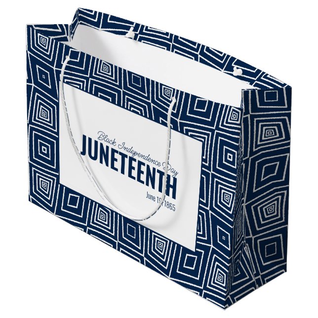 Unabhängigkeitstag Große Geschenktüte (Rückseite Schrägansicht)