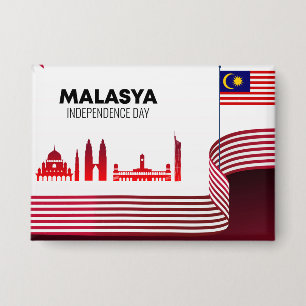 Unabhängigkeitstag in Malaysia Button