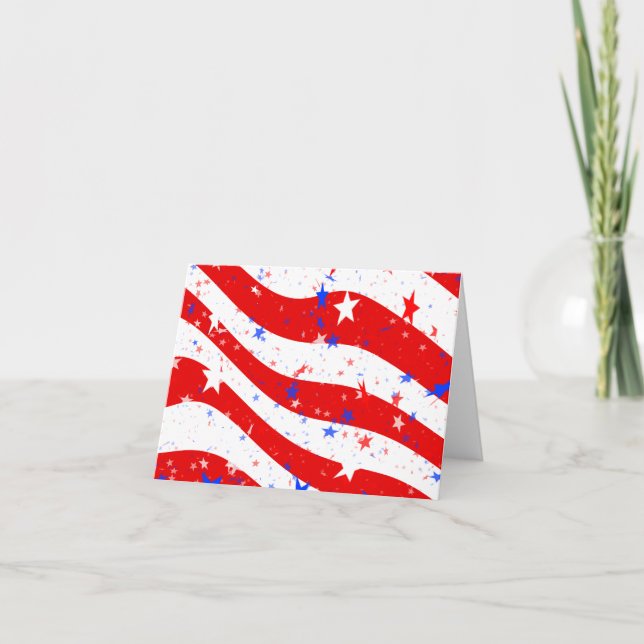 Unabhängigkeitstag kurbelte US Flagge Karte (Vorderseite)