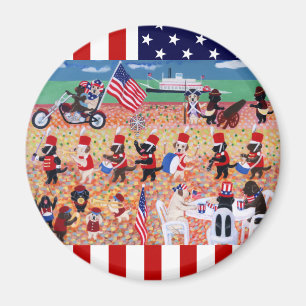 Unabhängigkeitstag Labradors Magnet