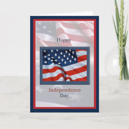 Unabhängigkeitstag mit Flags Card Karte