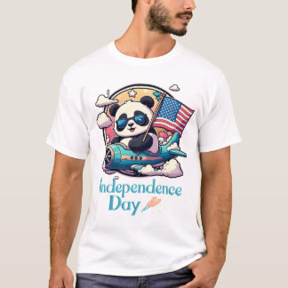 Unabhängigkeitstag Panda T-Shirt