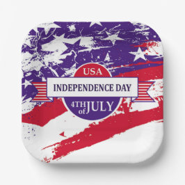Unabhängigkeitstag Pappteller