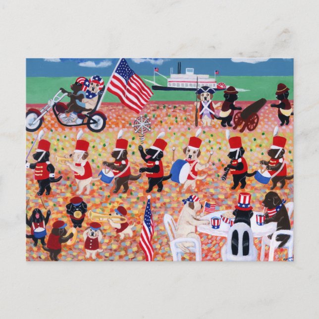 Unabhängigkeitstag Postkarte (Vorderseite)