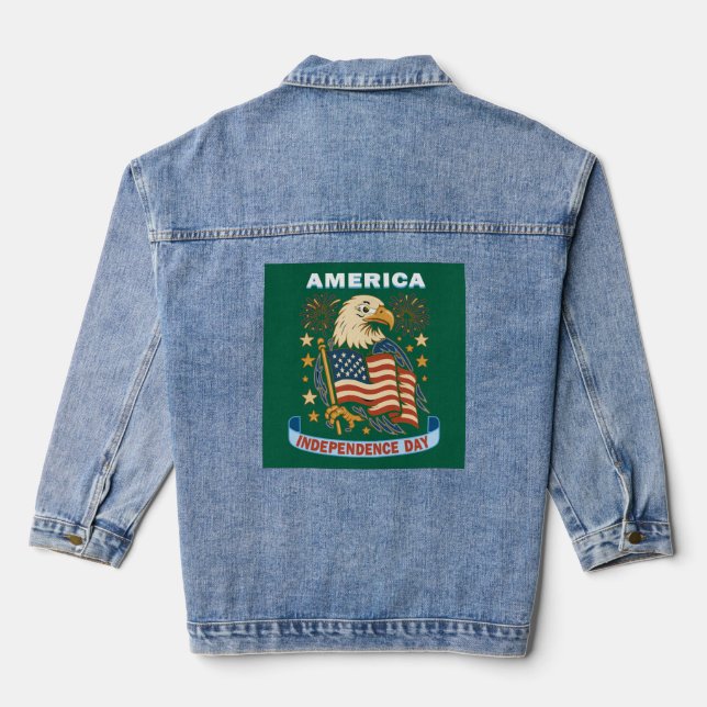 Unabhängigkeitstag T - Shirt Jeansjacke (Rückseite)