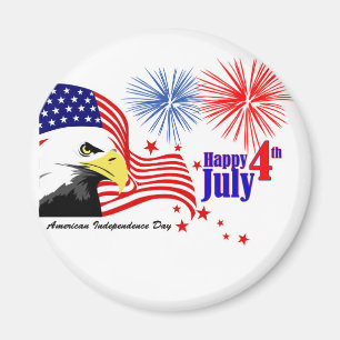 Unabhängigkeitstag USA 4. Juli patriotisch Magnet