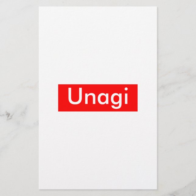 Unagi-Etikett Briefpapier (Vorderseite)