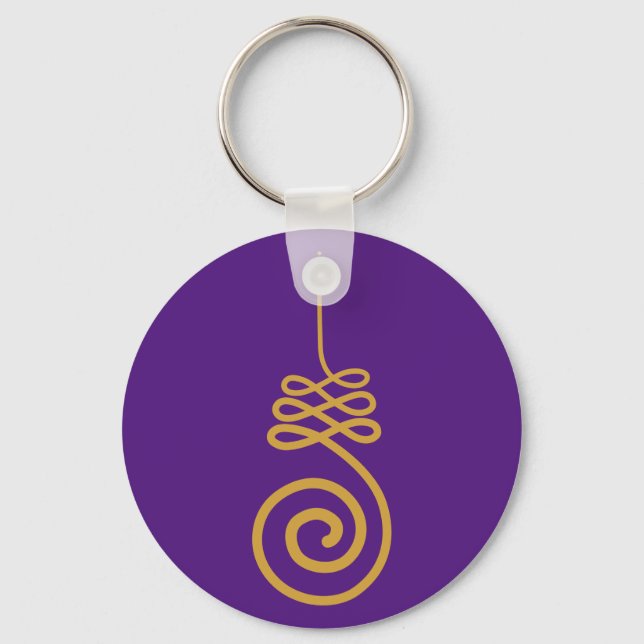 Unalome Buddhistische Symbol Schlüsselanhänger (Vorderseite)