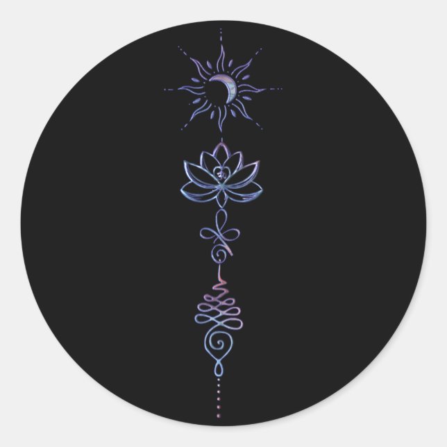 Unalome Group 1 Runder Aufkleber (Vorderseite)