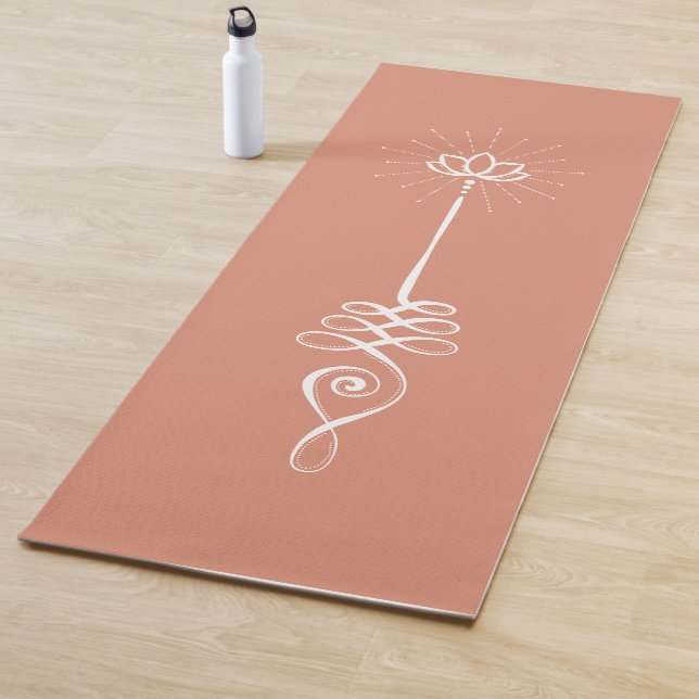 Unalome Schlichte Hintergründe - Korallen + Schnee Yogamatte (Beispiel)