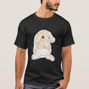 Unamüsierte Kaninchen überqueren kleine Fluffy Paw T-Shirt