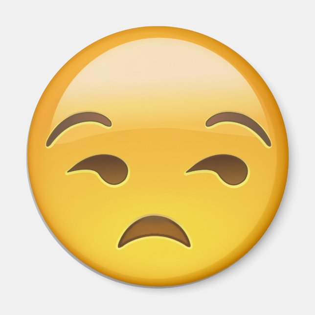 Unamüsiertes Gesicht Emoji Magnet (Vorne)