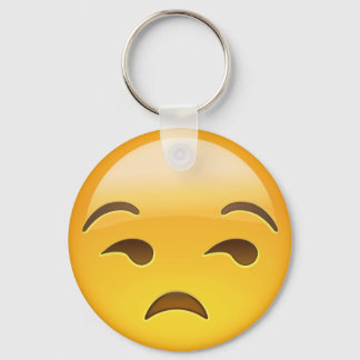 Unamüsiertes Gesicht Emoji Schlüsselanhänger