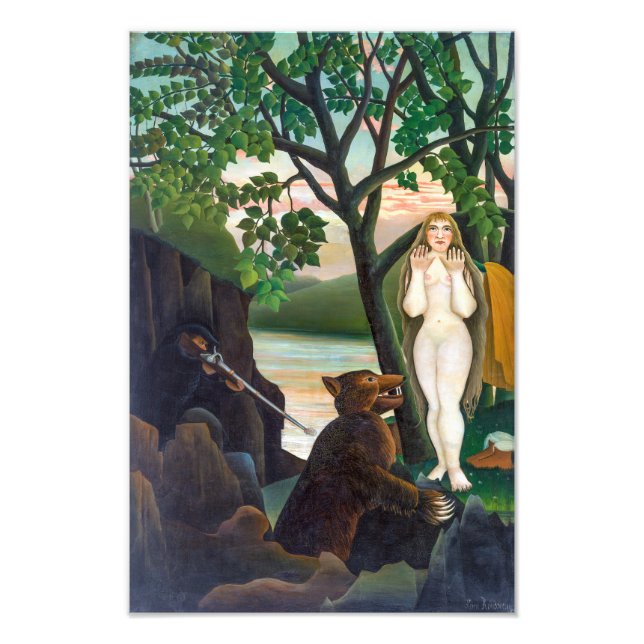Unangenehme Überraschung | Henri Rousseau | Fotodruck (Vorne)