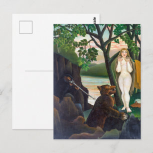 Unangenehme Überraschung Henri Rousseau Postkarte