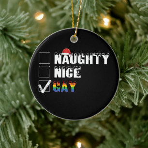 Unanständig Nett Schwule Regenbogen Stolz LGBT Wei Keramik Ornament