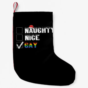 Unanständig Nett Schwule Regenbogen Stolz LGBT Wei Kleiner Weihnachtsstrumpf