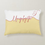Unapologetic Bold Feminine Statement Dekokissen<br><div class="desc">Some words don’t whisper. They make a statement. This Unapologetic typography design celebrates confidence, individuality, and fearless self-expression. With soft feminine script and a bold message, it’s perfect for anyone who believes in owning their voice and living authentically. Whether you're decorating your space, styling your everyday essentials, or choosing a...</div>